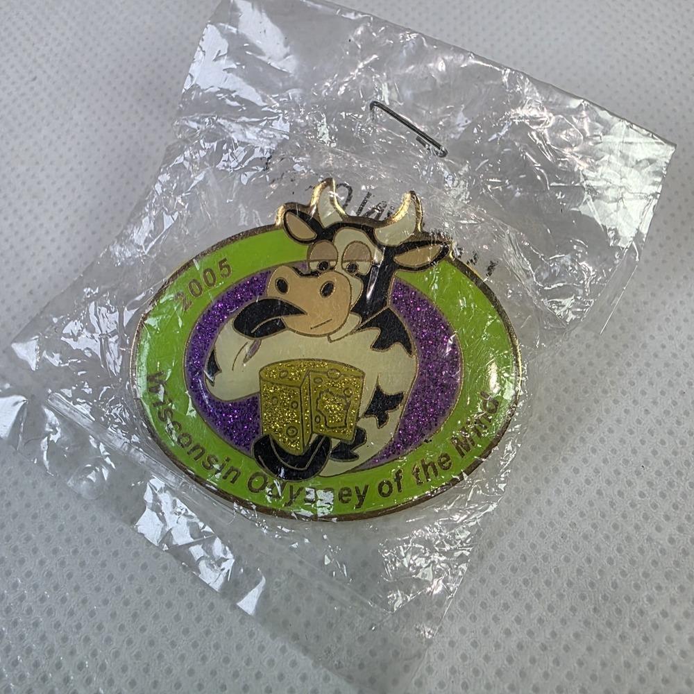 2005‎ Wisconsin Cow Cheese Odyssey Of The Mind OotM Lapel Trading Pin